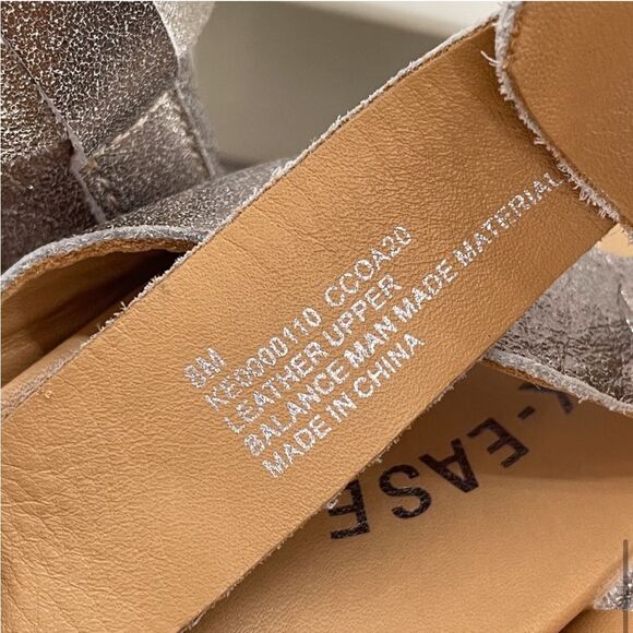 Kork-Ease metallic Silver / Pewter Strappy Sandals like new size 8 - Picture 7 of 10